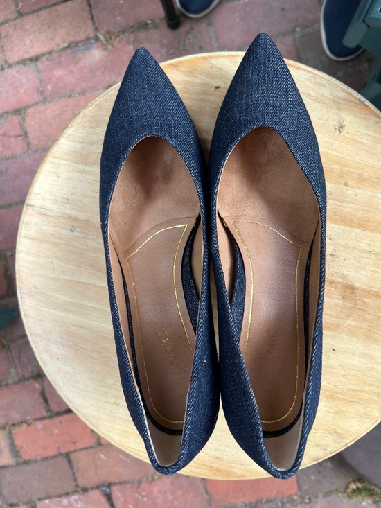 Vionic Shoes - Denim kitten heel pumps